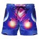 3D Starry Sky Creative Printing Summer Leisure Beach Board Shorts for Men 3D Starry Sky Creative Printing Summer Leisure Beach Board Shorts for Men