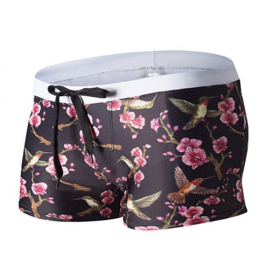 AUSTiNBEM Mens Summer Floral Printing Double Pockets Beach Swimming Shorts Casual Boxers AUSTiNBEM Mens Summer Floral Printing Double Pockets Beach Swimming Shorts Casual Boxers