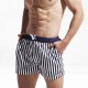 Casual Beach Loose Striped Drawstring Board Shorts For Men