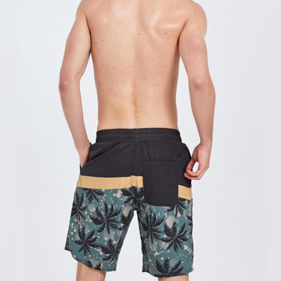 Coconut Tree Printing Loose Beach Shorts Quickly Dry Swimsuit for Men Coconut Tree Printing Loose Beach Shorts Quickly Dry Swimsuit for Men
