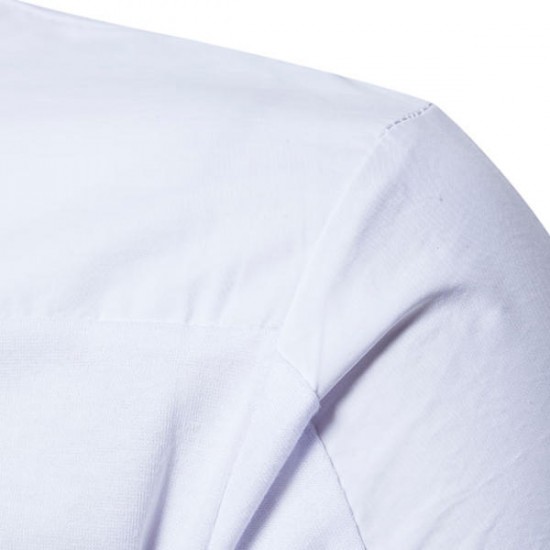 Autumn Winter Mens New Fashion Splicing Slim Casual Lapel Long-sleeved Golf Shirt