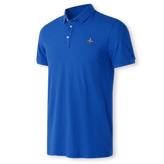 Charmkpr Leisure Polyester Embroidery Turn-down Collar Embroidery Loose Golf Shirt for Men