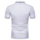 Fashion Men's Lapel Short Sleeved Golf Shirt Summer Chest Pocket Casual Tops Tees