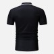 Men Letter Printed Muscle Fit Golf Shirt
