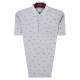 Men's Casual Lapel Stars Printed Golf Shirt Summer Loose Short Sleeved Middle Aged Tops Tees