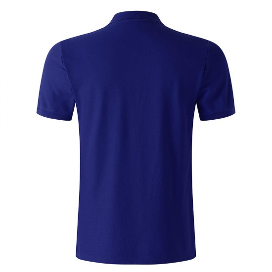 Men's Leisure Embroidery LOGO Solid Color Golf Shirt Turn-down Collar Business Casual Tops