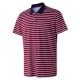Men's Striped Short Sleeve Business Casual Cotton Golf Shirt Breathable Loose Turn-down Collar Tops