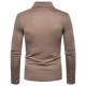 Spring Men Cotton Solid Color Long Sleeve Golf Shirts Multi-color Fall Leisure T-shirts