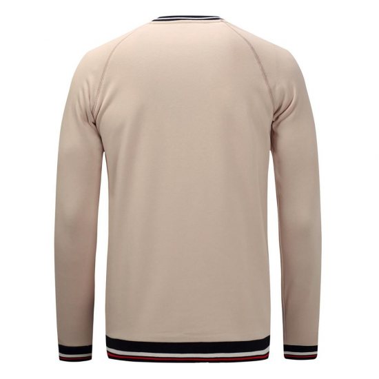 Autumn Winter Men's Cotton Casual Round Neck Pullover Thick Long-sleeved T-Shirts