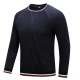 Autumn Winter Men's Cotton Casual Round Neck Pullover Thick Long-sleeved T-Shirts