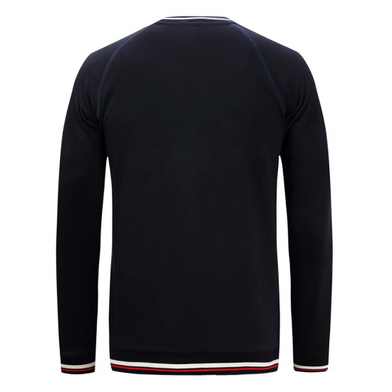 Autumn Winter Men's Cotton Casual Round Neck Pullover Thick Long-sleeved T-Shirts