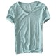 Basic Section Mature Men's Solid Color Tops 8 Colors Summer Thin Casual V-neck Short Sleeved T-shirt