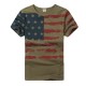 Battlefield Fans Summer Camo Military Flag Men Outdoor Lovers Short Sleeve T-shirts