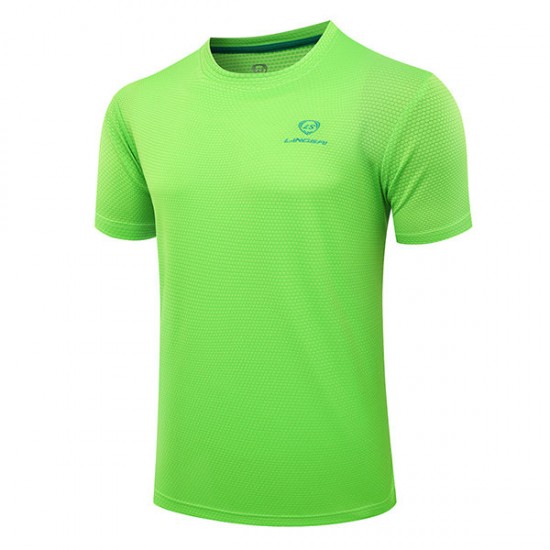Mens Casual Quick Drying Round Neck Sport Breathable Short Sleevet-shirts