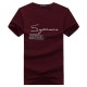 Mens Letters Printing Solid Color Tees Tops  Round Neck Short Sleeve Fashion Casual T-shirt
