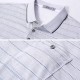 Spring Summer Men's Stripe Hit color Causal Short-Sleeve T-shirts Breathable Soft Cotton Shirts