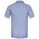 Spring Summer Mid Elderly Men's T-shirt Casual Business Soft Cotton Plaids Printing Tops Tees