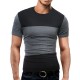 Summer Mens Causal Hit Color Stitching T-Shirts Cotton Soft Sports Shorts-sleeved T-shirt