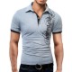 Summer Mens Causal Letter Print Lapel Collar T-Shirts Cotton Soft Sports Shorts-sleeved T-shirt