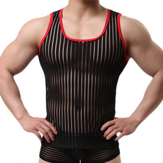 Casual Fashion Mens Summer Breathable Fitness Sleeveless Bodybuilding Vest Tank Tops