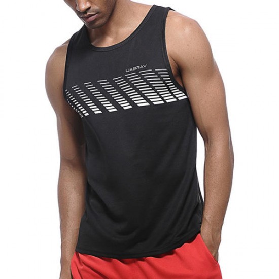 Fashion Printted Running Sports Sleeveless Vest Casual Quick Drying Fitness Tops