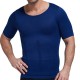 Fat Mens Elastic Body Shaper Underwear Short-sleeved Bodybuilding Tops Tee