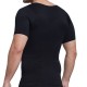 Fat Mens Elastic Body Shaper Underwear Short-sleeved Bodybuilding Tops Tee