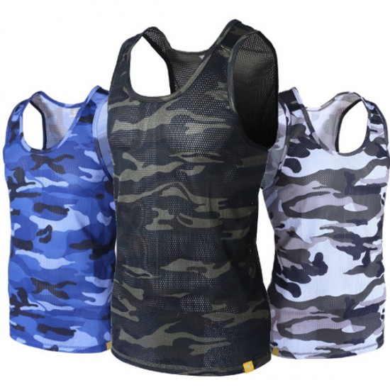 JOZSI Mens Outdooors Camouflage Breathable Quick Drying Summer Tank Tops