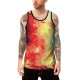 Men Casual Sleeveless Plaid 3D Printing Vests Loose Bottoming Tank Tops