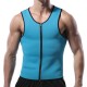 Men Neoprene Body Shaper Vest Muscle Workout Sport Zipper Tank Tops