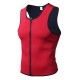 Men Neoprene Body Shaper Vest Muscle Workout Sport Zipper Tank Tops