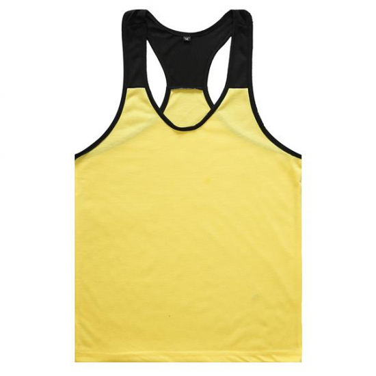 Men's Bodybuilding Muscle Fitness Training Sports Tank Top Casual  Splice Color Vest