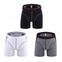 3 Pieces Comfy Cotton Breathable U Convex Boxers Briefs for Men