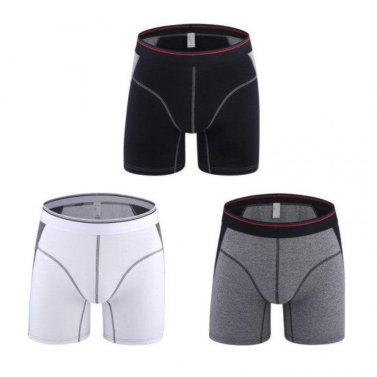 3 Pieces Comfy Cotton Breathable U Convex Boxers Briefs for Men