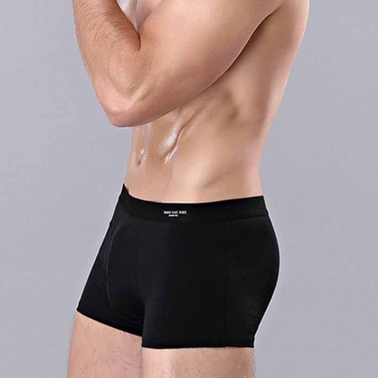 4 Pieces Cotton Comfy Breathable U Convex Boxer Briefs for Men