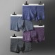 4 Pieces Ice Silk Soft Comfy U Convex Boxer Briefs for Men