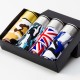 4 Pieces Ice Silk Soft Cool Comfy Printing Pattern Boxer Briefs for Men