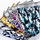 4 Pieces Ice Silk Soft Cool Comfy Printing Pattern Boxer Briefs for Men