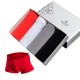 4 Pieces Mens Thin Breathable Solid Color Sleamless Casual Underwear Boxers