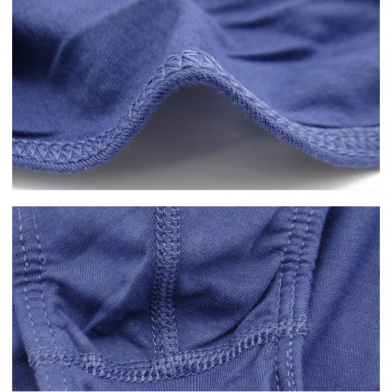 5 Pieces Mens Mid Rise Printing Big Size Cotton Briefs Casual Underwear