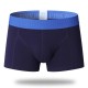 Mens Cotton Mid Rise Solid Color Printing Boxer Casual Underwear