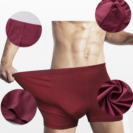 Mens Modal Breathable Comfy High Elasticity U Convex Pouch Boxer Briefs