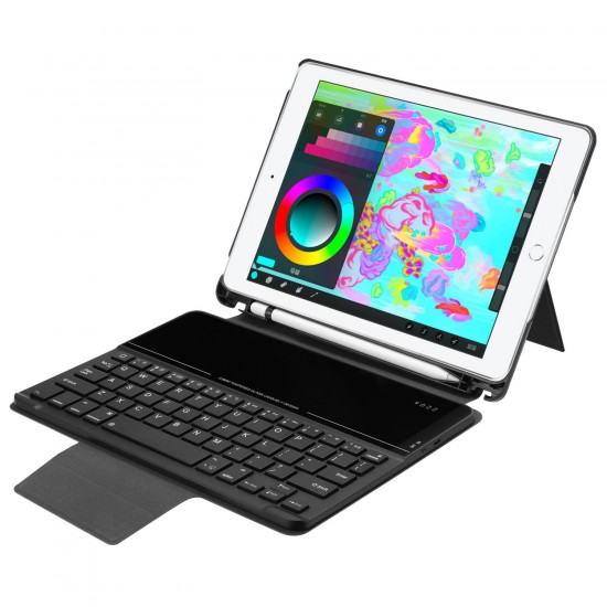 Detachable Bluetooth Tempered Glass Keyboard Kickstand Case For New iPad 9.7" 2017/2018