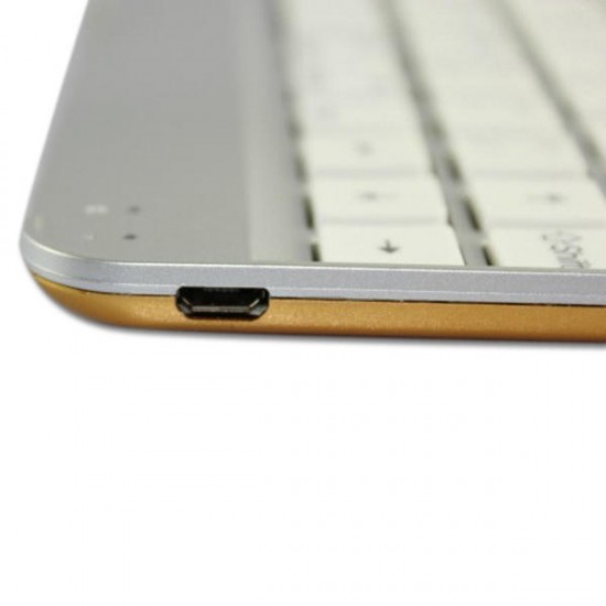 Wireless Bluetooth Aluminum Golden Keyboard Cover For iPad Air
