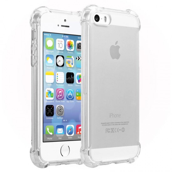 Air Bag Ultra Thin Transparent Shockproof Soft TPU Case for iPhone 5 5S SE