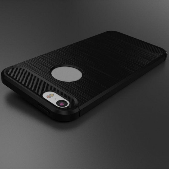 Bakeey 1.5mm Thickness Carbon Fiber TPU Case For iPhone 5 5S SE
