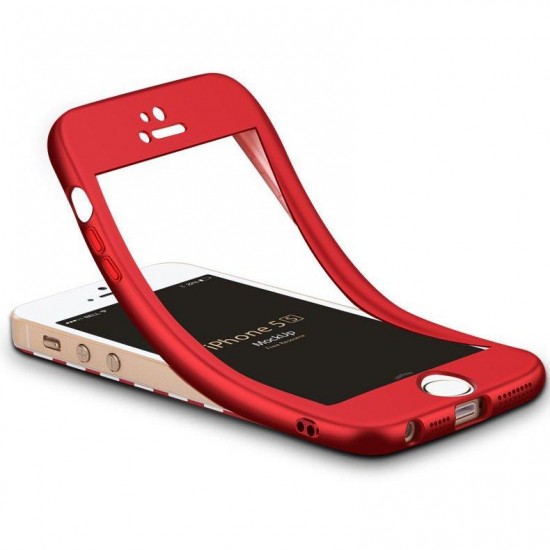 Bakeey 360º Full Body Silicone Case With Tempered Glass Film For iPhone 5/5s/SE Bakeey 360º Full Body Silicone Case With Tempered Glass Film For iPhone 5/5s/SE