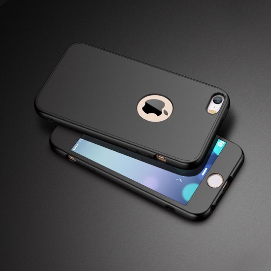 Bakeey 360º Full Body Silicone Case With Tempered Glass Film For iPhone 5/5s/SE