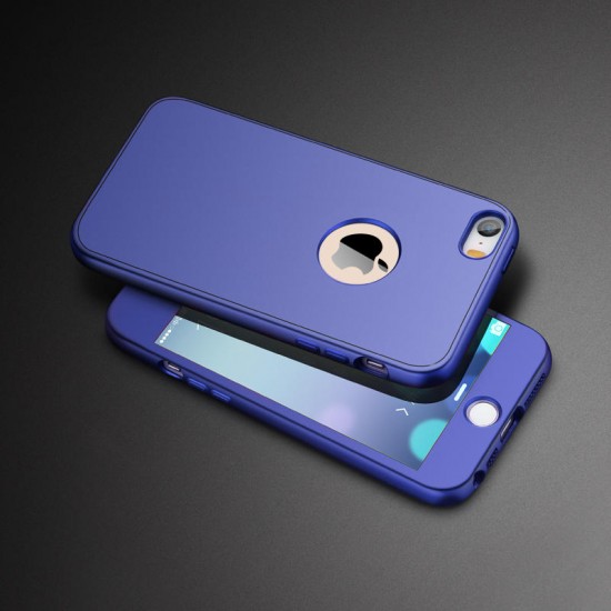 Bakeey 360º Full Body Silicone Case With Tempered Glass Film For iPhone 5/5s/SE