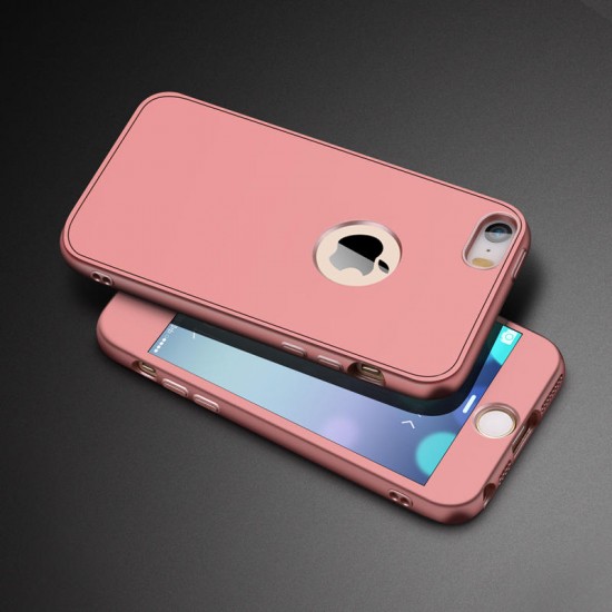 Bakeey 360º Full Body Silicone Case With Tempered Glass Film For iPhone 5/5s/SE